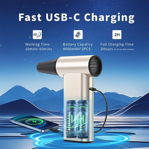 أنف الهواء الكهربائي ، 300000 دورة في الدقيقة ، منفاخ الهواء المضغوط بالانفراغ باليد ، منفاخ هواء 4-gear مع محرك بدون فرش قابل لإعادة الشحن ، منظف غبار Powerflu للكمبيوتر الشخصي ، لوحة المفاتيح ، المنزل ، في الهواء الطلق والسيارة in Kuwait