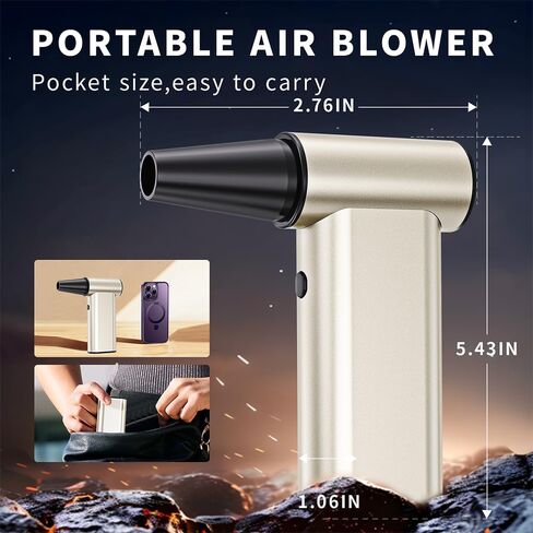 أنف الهواء الكهربائي ، 300000 دورة في الدقيقة ، منفاخ الهواء المضغوط بالانفراغ باليد ، منفاخ هواء 4-gear مع محرك بدون فرش قابل لإعادة الشحن ، منظف غبار Powerflu للكمبيوتر الشخصي ، لوحة المفاتيح ، المنزل ، في الهواء الطلق والسيارة in Kuwait