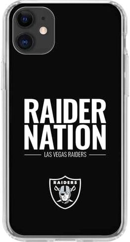 Skinit Clear Phone Case Compatible with iPhone 11 - Officially Licensed NFL Las Vegas Raiders Team Motto Design in Saudi Arabia