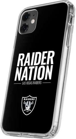Skinit Clear Phone Case Compatible with iPhone 11 - Officially Licensed NFL Las Vegas Raiders Team Motto Design in Saudi Arabia