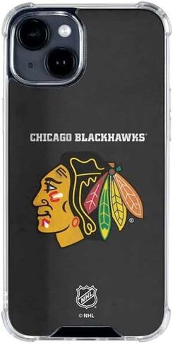 حافظة هاتف Skinit الشفافة متوافقة مع iPhone 15 - تصميم مرخص رسميًا من NHL Chicago Blackhawks in Saudi Arabia