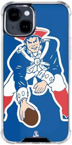 Skinit Clear Phone Case Compatible with iPhone 15 - Officially Licensed NFL New England Patriots Retro Logo Design in Saudi Arabia