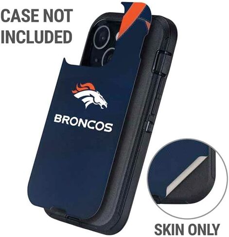 Skinit Decal Phone Skin Compatible with OtterBox Defender iPhone 15 - Officially Licensed NFL Denver Broncos Team Jersey Design in Saudi Arabia
