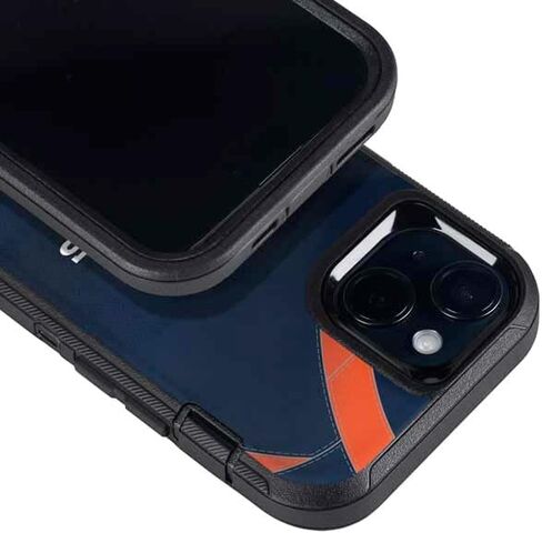 Skinit Decal Phone Skin Compatible with OtterBox Defender iPhone 15 - Officially Licensed NFL Denver Broncos Team Jersey Design in Saudi Arabia