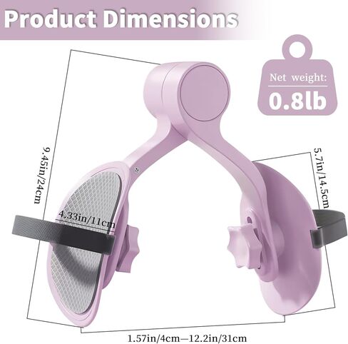 Kegel Exerciser, Pelvic Floor Exercise Device - Adjustable Angle Thigh Trainer with Thickened Silicone Pads & Security Strap, Inner Thigh Exerciser for Women, Home/Office in Saudi Arabia