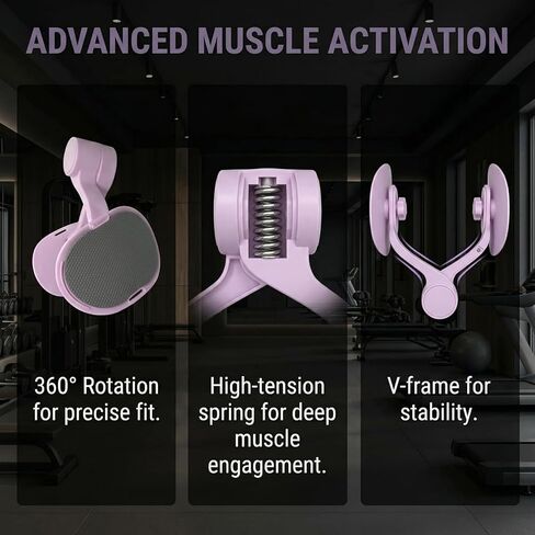 Kegel Exerciser, Pelvic Floor Exercise Device - Adjustable Angle Thigh Trainer with Thickened Silicone Pads & Security Strap, Inner Thigh Exerciser for Women, Home/Office in Saudi Arabia