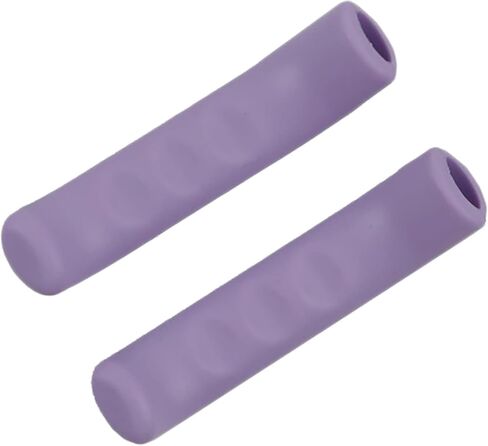 2Pcs Bike Brake Shock Absorption Lever Grip Protector Cover, Silicone Anti-Slip Sleeve, Mountain Road Bike Cycling Accessory (Purple) in Saudi Arabia