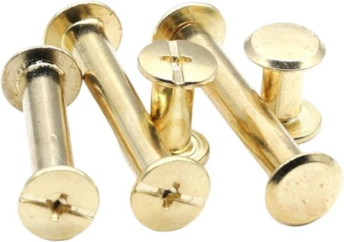 Bookbinding Screws, Binding Screws Multicolor M5x mm Pack of 10(Brass 10pcs,M5x22mm) in Saudi Arabia