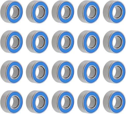 20 قطعة MR74-2RS محامل كروية ذات أخدود عميق 4x7x2.5 مم من الفولاذ الكروم محمل مصغر مزدوج مختوم من المطاط الأزرق، P0 (ABEC 1) in Kuwait