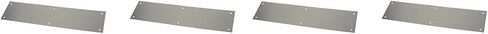 Rockwood 70A.32D Stainless Steel Standard Push Plate, Four Beveled Edges, 12" Height x 3" Width x 0.050" Thick, Satin Finish (4-(Pack)) in Saudi Arabia