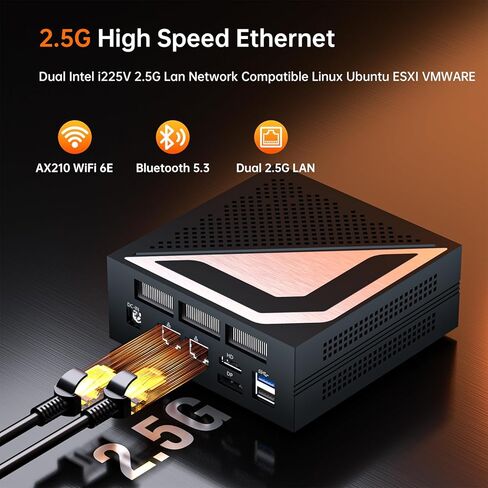 Thdeukoty AI Mini PC ، AMD Ryzen 9 7940HS 8C/14T حتى 5.2 جيجا هرتز ، Windows Computer Windows 11 Pro (TPM2.0) ، 64G DDR5 5600MHz RAM/1T NVME M.2 SSD/HDMI/TYPE-C/WIVI in Kuwait