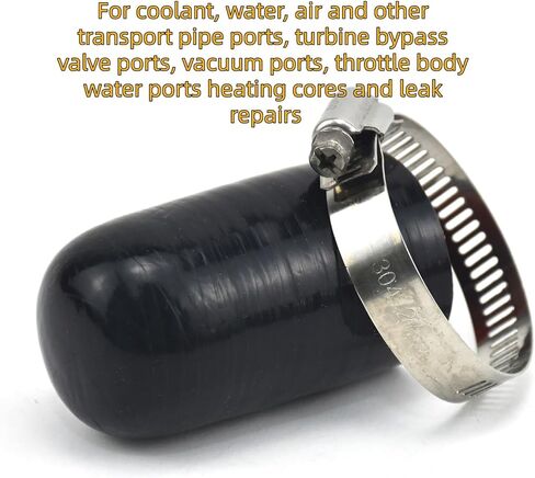 1-3/16" (30mm) 4-layer Reinforced Silicone Hose Cap/Silicone Plug/Vacuum Cover With Fixture,For Turbine Bypass Valve Port, Throttle Body Water Hole, Radiator Port, Heater Core，Leak Repair（1Pcs） in Kuwait