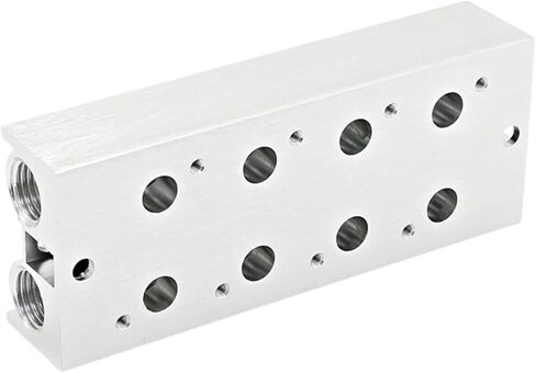 1PCS 3V210-08 1/4" valve manifold 3V210-2F/3F/4F/5F/6F/7F/8F pneumatic base solenoid valve plate(8F) in Saudi Arabia