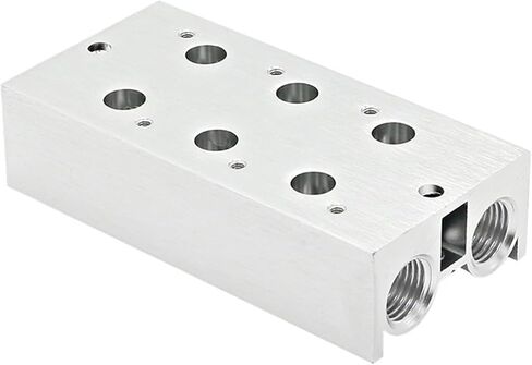 1PCS 3V210-08 1/4" valve manifold 3V210-2F/3F/4F/5F/6F/7F/8F pneumatic base solenoid valve plate(8F) in Saudi Arabia