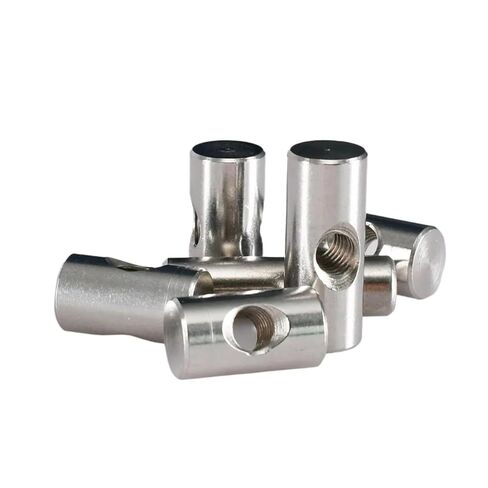 Barrel Bolts, M4 M5 M6 Barrel Bolts Cylindrical Pin Dowel Cross Hole Hammer Embedded Nut Stainless Steel(M6x18 (5Pcs)) in Kuwait