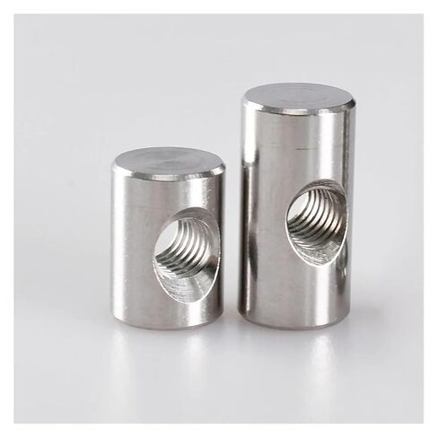 Barrel Bolts, M4 M5 M6 Barrel Bolts Cylindrical Pin Dowel Cross Hole Hammer Embedded Nut Stainless Steel(M6x20 (5Pcs)) in Kuwait