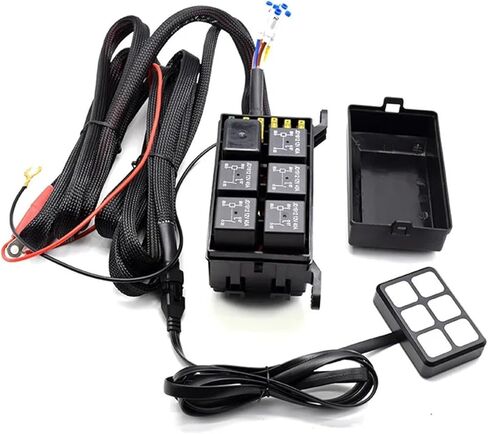6 Circuit Control Box Universal Waterproof Fuse Relay Touch Switch with Label Stickers in Kuwait