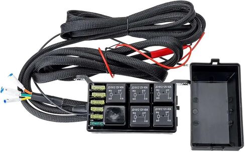 6 Circuit Control Box Universal Waterproof Fuse Relay Touch Switch with Label Stickers in Kuwait