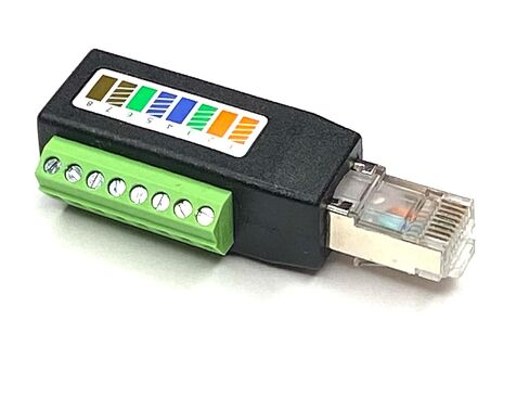 RJ45 Male Plug 8 Pin Screw Terminal Connector with Color-Coded Pinout Diagram for Cat5e Cat6 DIY Projects (1) in Saudi Arabia