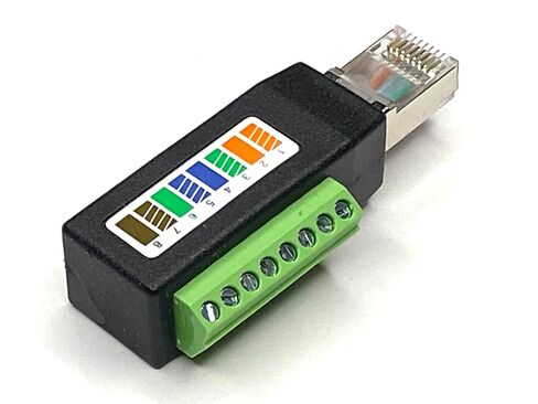 RJ45 Male Plug 8 Pin Screw Terminal Connector with Color-Coded Pinout Diagram for Cat5e Cat6 DIY Projects (1) in Saudi Arabia