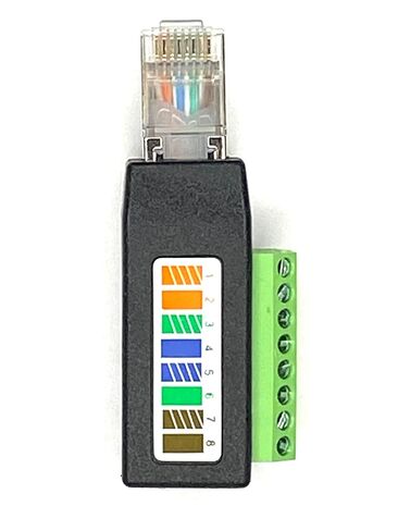 RJ45 Male Plug 8 Pin Screw Terminal Connector with Color-Coded Pinout Diagram for Cat5e Cat6 DIY Projects (1) in Saudi Arabia