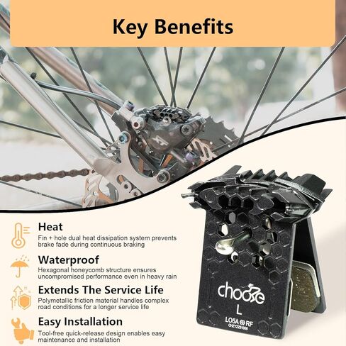 Chooee L05A-RF Disc Brake Pads,Cooling Fin Bike Brake Pads for Shimano L02A L03A L04A,2 Pair Polymetallic Bicycle Brake Pads for Shimano XTR XT SLX DEORE Brake Pad in Saudi Arabia