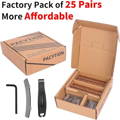25 Pairs 4-Piston Sintered Metal Bike Brake Pads,Compatible with Shimano MT420 MT520 M6120 M7120 M8020 M8120 Tektro TRP for Ebike Electric Scooter Electric Bike Disc Brake Pads with Installation Tools in Saudi Arabia