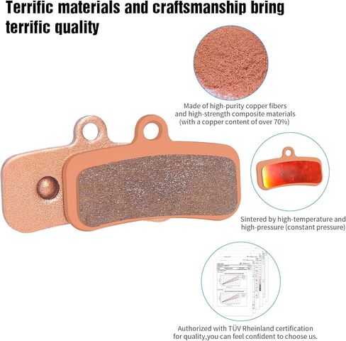 25 Pairs 4-Piston Sintered Metal Bike Brake Pads,Compatible with Shimano MT420 MT520 M6120 M7120 M8020 M8120 Tektro TRP for Ebike Electric Scooter Electric Bike Disc Brake Pads with Installation Tools in Saudi Arabia