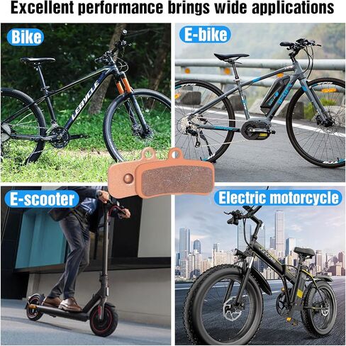 25 Pairs 4-Piston Sintered Metal Bike Brake Pads,Compatible with Shimano MT420 MT520 M6120 M7120 M8020 M8120 Tektro TRP for Ebike Electric Scooter Electric Bike Disc Brake Pads with Installation Tools in Saudi Arabia