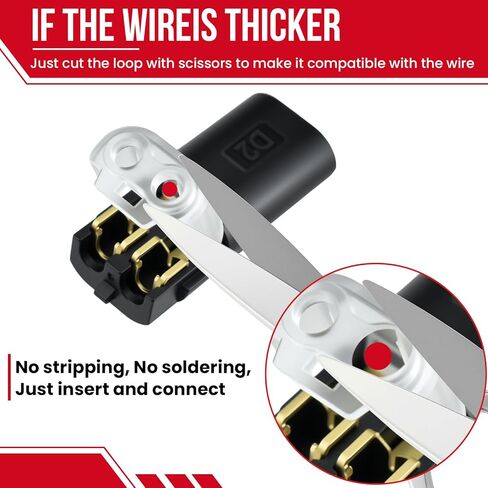 Aifeier ET 80 Pcs Double-Wire Plug-in Connector | Low Voltage Wire Connector | Quick Clip Fasteners with Locking Buckle | Led Light Strip Connectors 2 Pin | No Wire Stripping Cutting in Saudi Arabia
