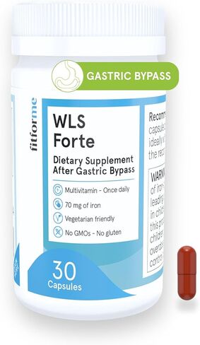 FitForMe Bariatric Multivitamin with Iron, Tailored for Gastric Bypass Surgery – One-a-Day Capsule, 30-Day Supply, Easy-to-Swallow WLS Forte Capsule, Scientifically Formulated – for Men & Women in Saudi Arabia