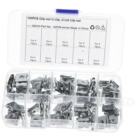 100pcs u Clips Automotive Fastener Nuts for Panel Mounting Durable U-Type Clips for Car Interiors Dashboards and Bumpers High Strength and Wear Resistant in Saudi Arabia