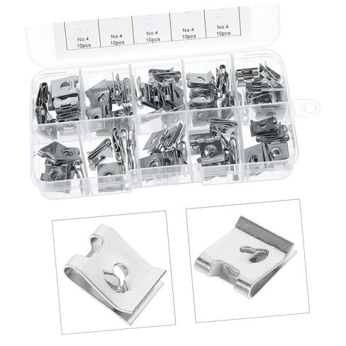 100pcs u Clips Automotive Fastener Nuts for Panel Mounting Durable U-Type Clips for Car Interiors Dashboards and Bumpers High Strength and Wear Resistant in Saudi Arabia