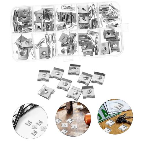 100pcs u Clips Automotive Fastener Nuts for Panel Mounting Durable U-Type Clips for Car Interiors Dashboards and Bumpers High Strength and Wear Resistant in Saudi Arabia