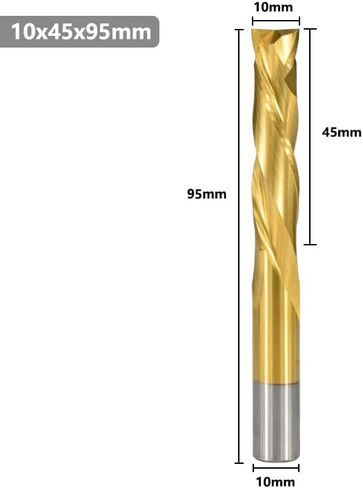 2 الناي حتى أسفل دوامة نهاية مطحنة CNC راوتر بت 3.175/4/6/8/10 مللي متر عرقوب التيتانيوم المغلفة كربيد نهاية مطحنة لنحت الخشب النقش طحن in Kuwait