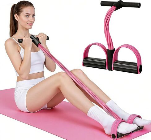 Pedal Resistance Bands with Handles, New Model 6 Tube Resistance Foot Pedal, Multifunctional Rubber Resistance Bands, Suitable for Waist, Arms, Abdomen, and Legs in Saudi Arabia