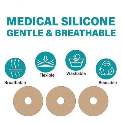 Silicone Scar Sheets - 8-Pack Medical Grade & Reusable Breast Scar Tape for Surgery Recovery, Waterproof & Breathable Professional Scar Treatment in Kuwait