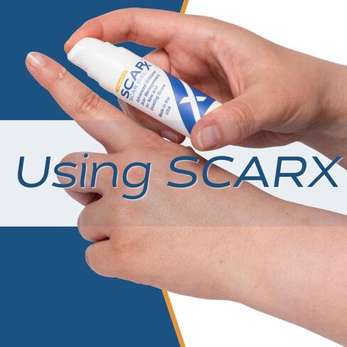 Scarx - Advanced Silicone Scar Gel With Vitamin C - Scar Reduction Topical For Hypertrophic Scars & Keloids After Surgery, Burns, Injuries - Prevent New Scars - Fade Old Scarring - 0.5oz (15g) Bottle in Saudi Arabia