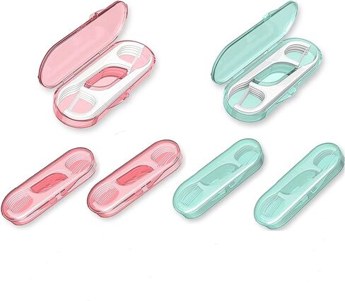 6pcs-Portable 2-in-1 Floss and Toothpick Case - Travel Oral Care Container, Compact Hygiene Kit, Dual Storage Box, Mini Dental Pick Holder in Saudi Arabia