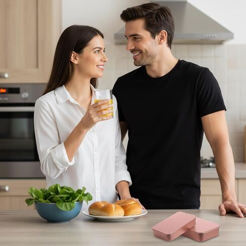 2 عبوة من خيط تنظيف الأسنان المحمول، علبة محمولة لخيط تنظيف الأسنان، علبة معدنية من القصدير، موزع خيوط التنظيف، قابل لإعادة الملء، صندوق من القصدير مستطيل الشكل للكبار للسفر والتواريخ والعشاء (ذهبي وردي) in Saudi Arabia