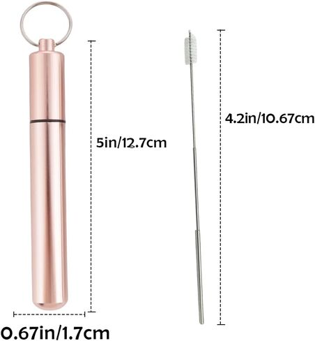 4 Pack 5 Inch Metal Tube, Waterproof Storage Tube, with Cleaning Brush Aluminum Metal Storage Container Storage Tube Holder, Portable Toothpick Holder for Travel Outdoors Portable Fit in Pocket Purse in Kuwait