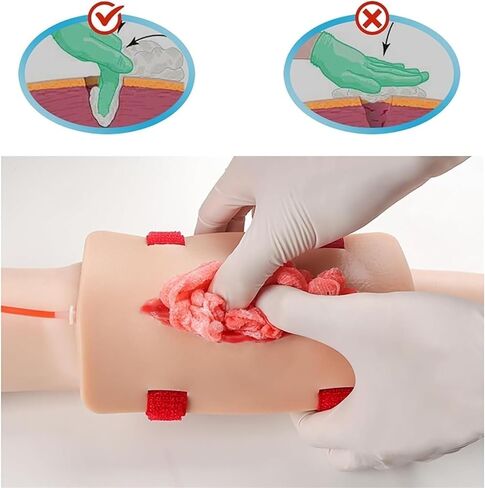 Wound Simulator, Trainer Kit, Wearable Design, Reusable, for Classroom Training, Practicing First Aid in Kuwait
