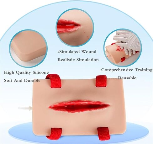 Wound Simulator, Trainer Kit, Wearable Design, Reusable, for Classroom Training, Practicing First Aid in Kuwait