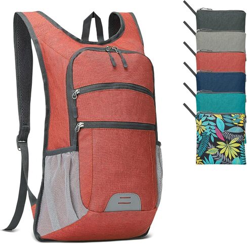 20L Foldable Backpack for Men Women, Ultra Lightweight Water-Resistant Small Packable Hiking Daypack for Travel Camping Outdoor (Leaf Print) in Saudi Arabia