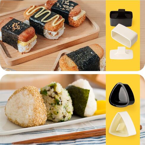 7-Piece Complete Kit, Musubi Press Mold Kit, Includes 2 Musubi Makers, 2 Onigiri Molds, 2 Rice Paddles, Temaki Roller & Luncheon Meat Slicer – Easy to Clean, Dishwasher Safe in Saudi Arabia