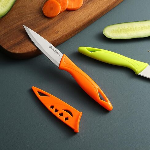 Magiware Paring Knife, 8PCS Paring Knife Set with Cover, Small Kitchen Vegetable Fruit Knives, 3.5 Inch Ultra Sharp PP Handle in Saudi Arabia