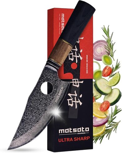 ماتساتو أوسورين سكين الشيف 6.3 بوصة - سكين مطبخ ياباني من الفولاذ المقاوم للصدأ، سكين الشيف الاحترافي للطهي، سكين قطع اللحوم، سكين التقطيع، سكاكين المطبخ الحادة للطهي وإعداد الطعام in Kuwait