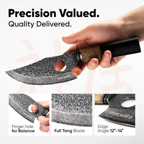 ماتساتو أوسورين سكين الشيف 6.3 بوصة - سكين مطبخ ياباني من الفولاذ المقاوم للصدأ، سكين الشيف الاحترافي للطهي، سكين قطع اللحوم، سكين التقطيع، سكاكين المطبخ الحادة للطهي وإعداد الطعام in Kuwait