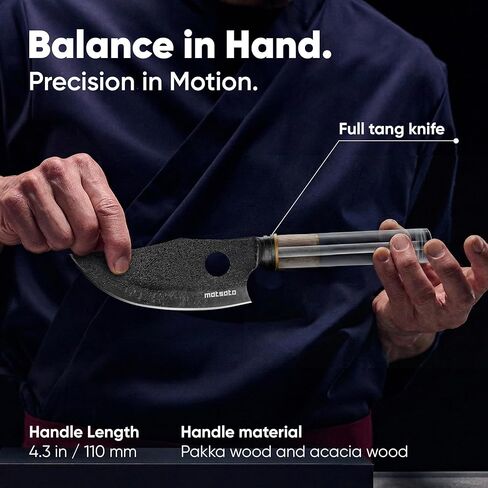 ماتساتو أوسورين سكين الشيف 6.3 بوصة - سكين مطبخ ياباني من الفولاذ المقاوم للصدأ، سكين الشيف الاحترافي للطهي، سكين قطع اللحوم، سكين التقطيع، سكاكين المطبخ الحادة للطهي وإعداد الطعام in Kuwait