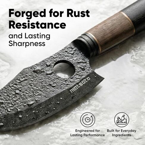 ماتساتو أوسورين سكين الشيف 6.3 بوصة - سكين مطبخ ياباني من الفولاذ المقاوم للصدأ، سكين الشيف الاحترافي للطهي، سكين قطع اللحوم، سكين التقطيع، سكاكين المطبخ الحادة للطهي وإعداد الطعام in Kuwait